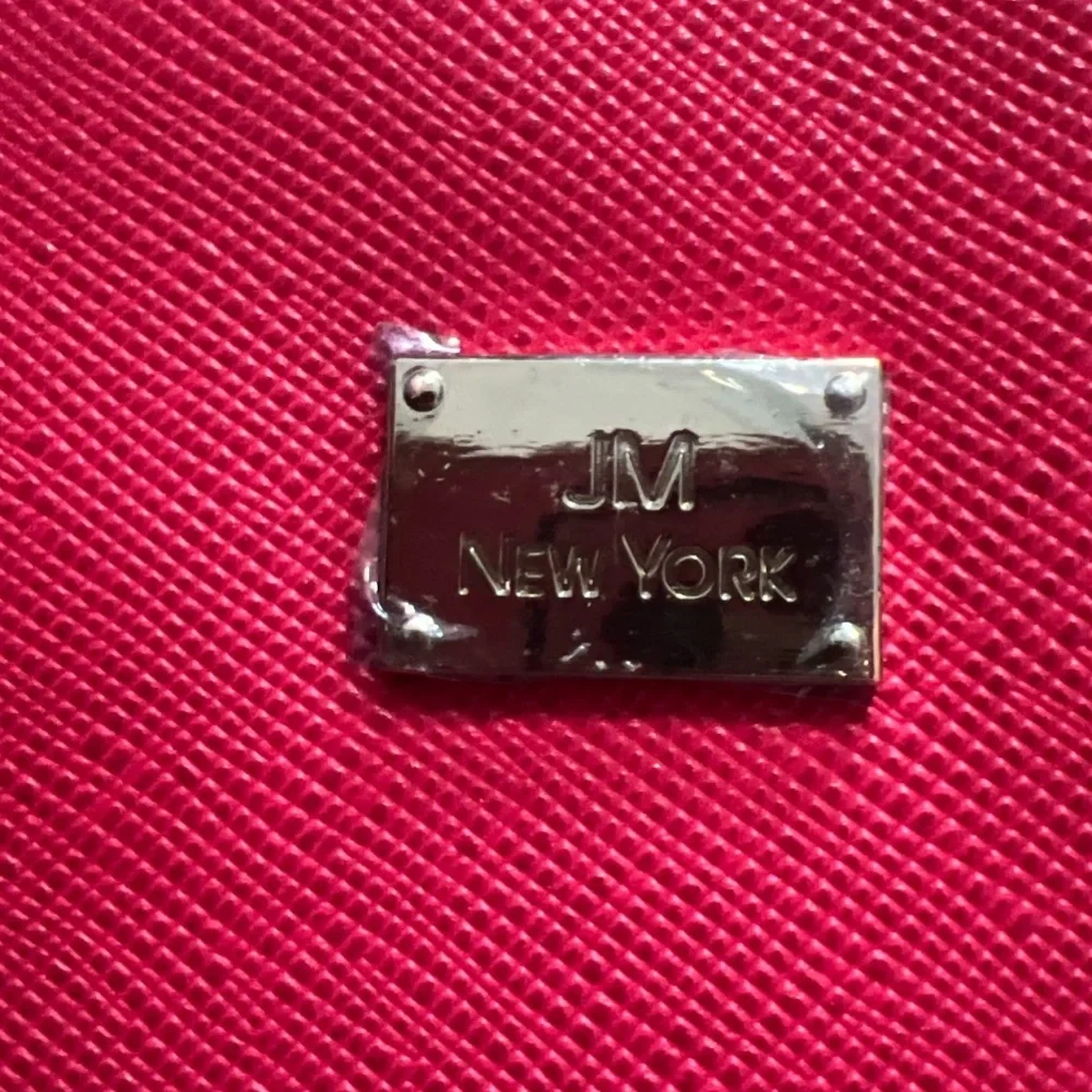 JM New York Pink Wristlet Wallet Saffiano‎ Zip Around Clutch Purse NWOT